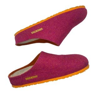 Birkenstock Women's Vibrant Pink and Orange Mules